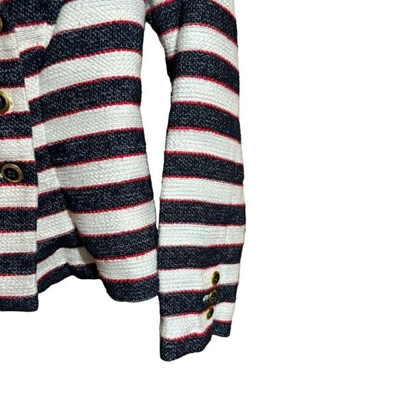 CAbi Style #5094 Jacket Women 4 Multicolor Tweed Cruise Striped Nautical Blazer - Picture 3 of 7